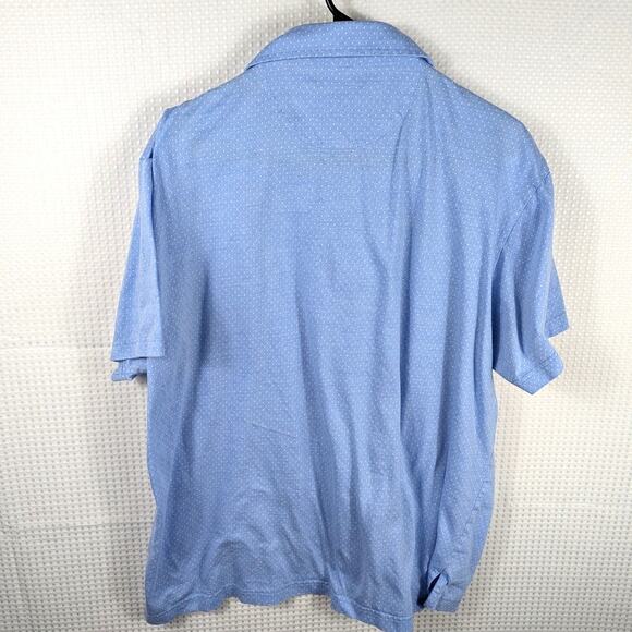 Daniel Cremieux Signature Men’s XL Polo Shirt Blue Cotton Micro Dot Pattern - Picture 3 of 3